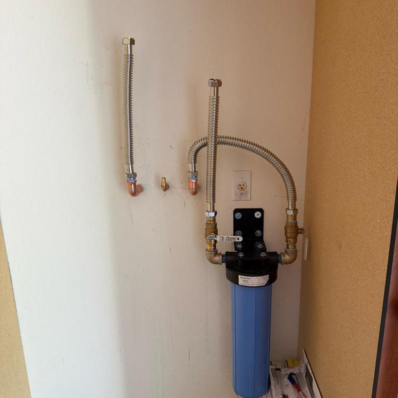 Big Blue sediment filter unit with isolation valves