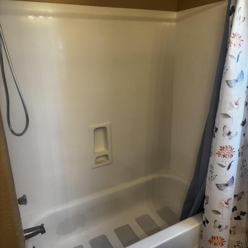 Shower enclosure with new valve and plumbing installation Shower enclosure with new valve and plumbing installation
