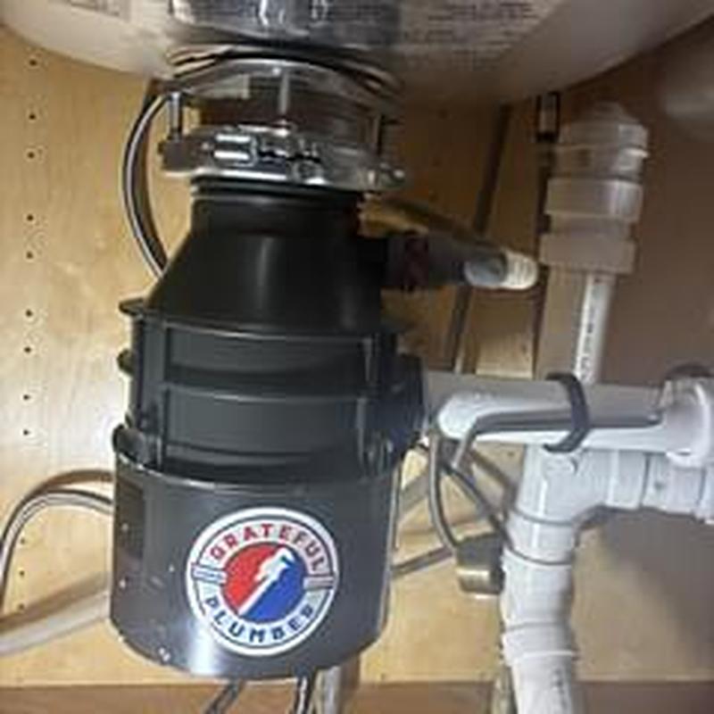Badger 5 garbage disposer with new p-trap and AAV