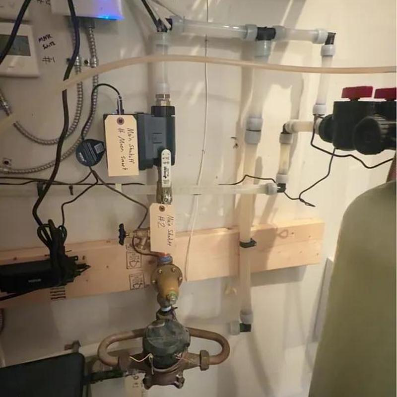 Moen Smart Flo water shutoff installation with piping