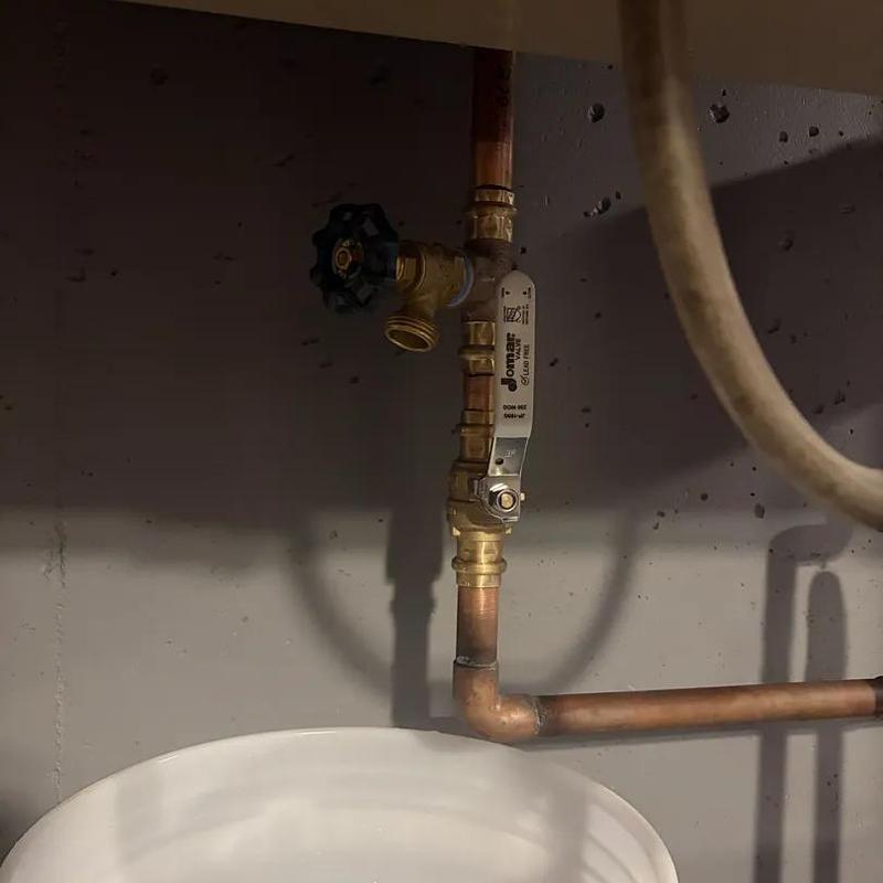 Copper water spigot and valve replacement under sink