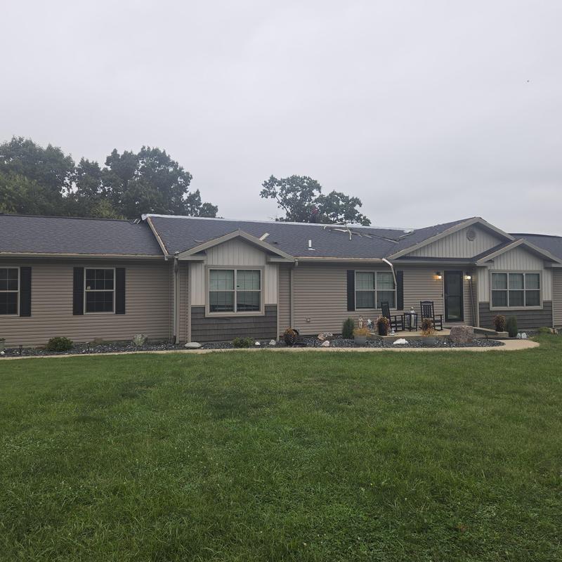 Standing seam metal roof on residential home