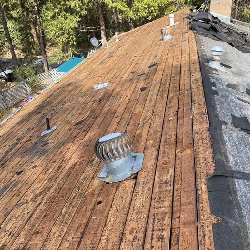 Plywood roof decking replacement with vents Plywood roof decking replacement with vents