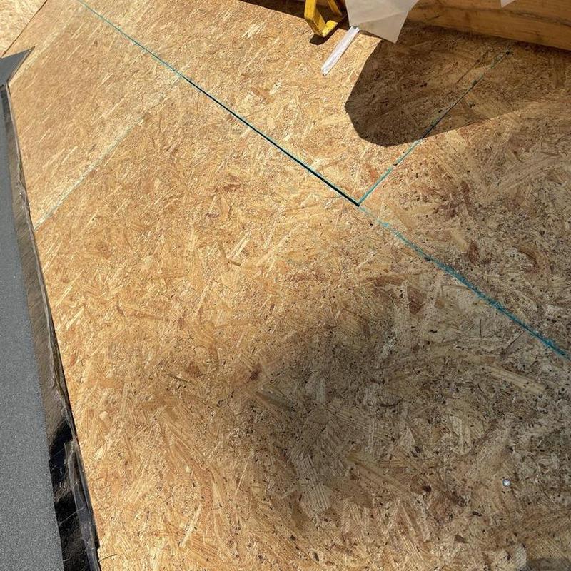 Roof deck plywood replacement on cabin roof in California Roof deck plywood replacement on cabin roof in California