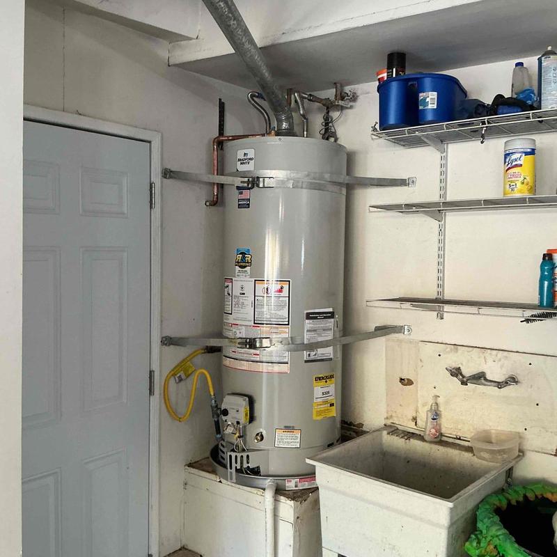 Bradford White natural gas water heater installation