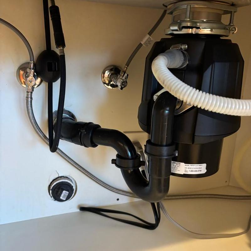 Garbage disposal and kitchen sink plumbing install