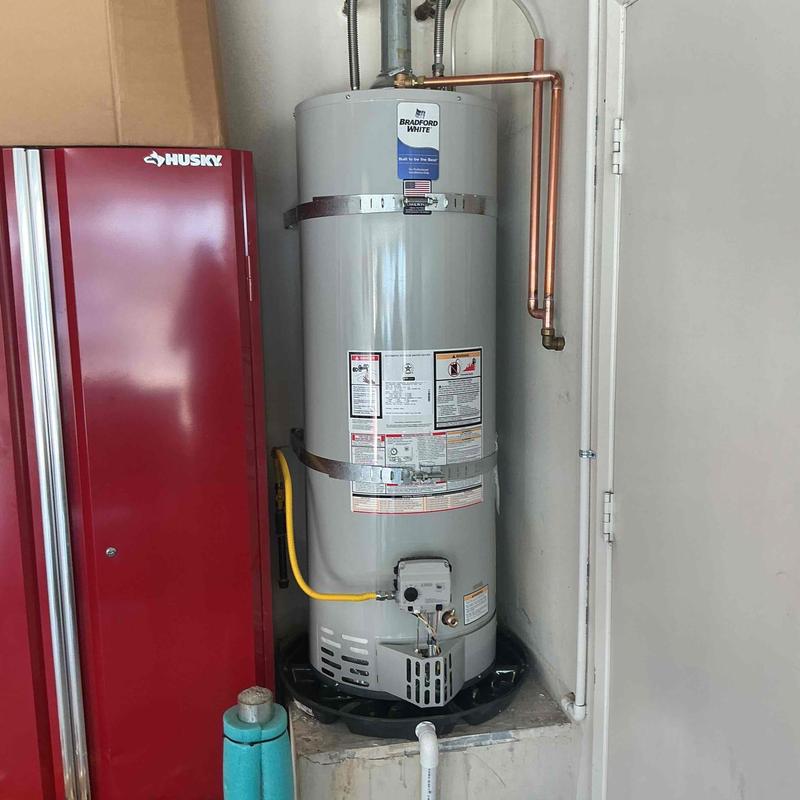 Bradford White 50-gallon water heater installed