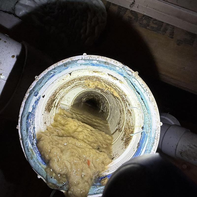 Main drain line clogged with debris inside pipe Main drain line clogged with debris inside pipe