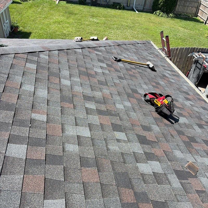 Tamko Stormfighter Flex shingles on residential roof Tamko Stormfighter Flex shingles on residential roof