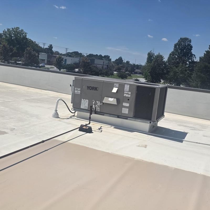 TPO roof with silicone restoration at commercial unit TPO roof with silicone restoration at commercial unit