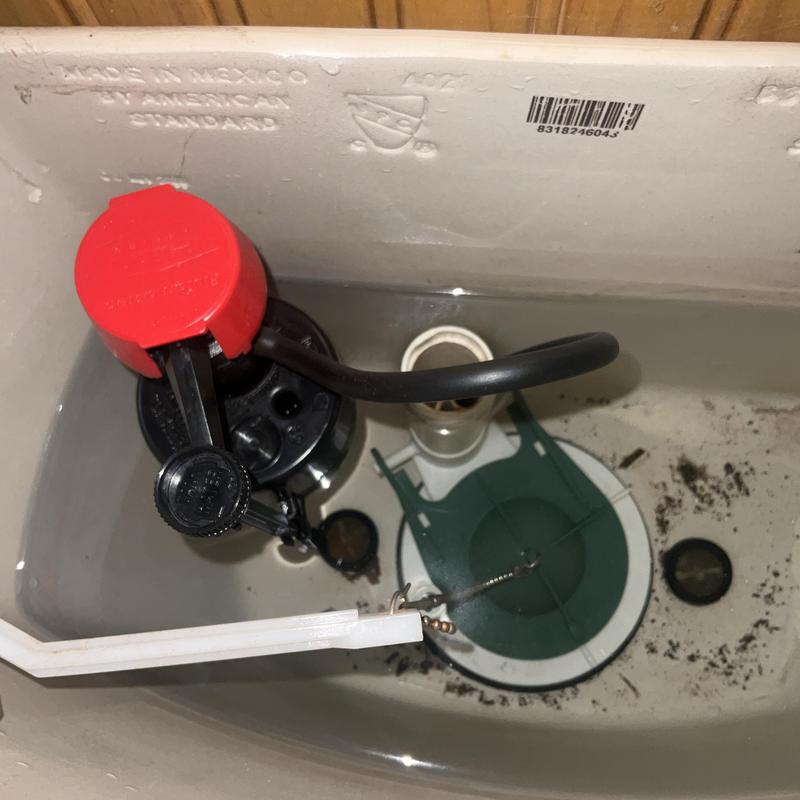 Toilet fill valve replacement and testing inside tank