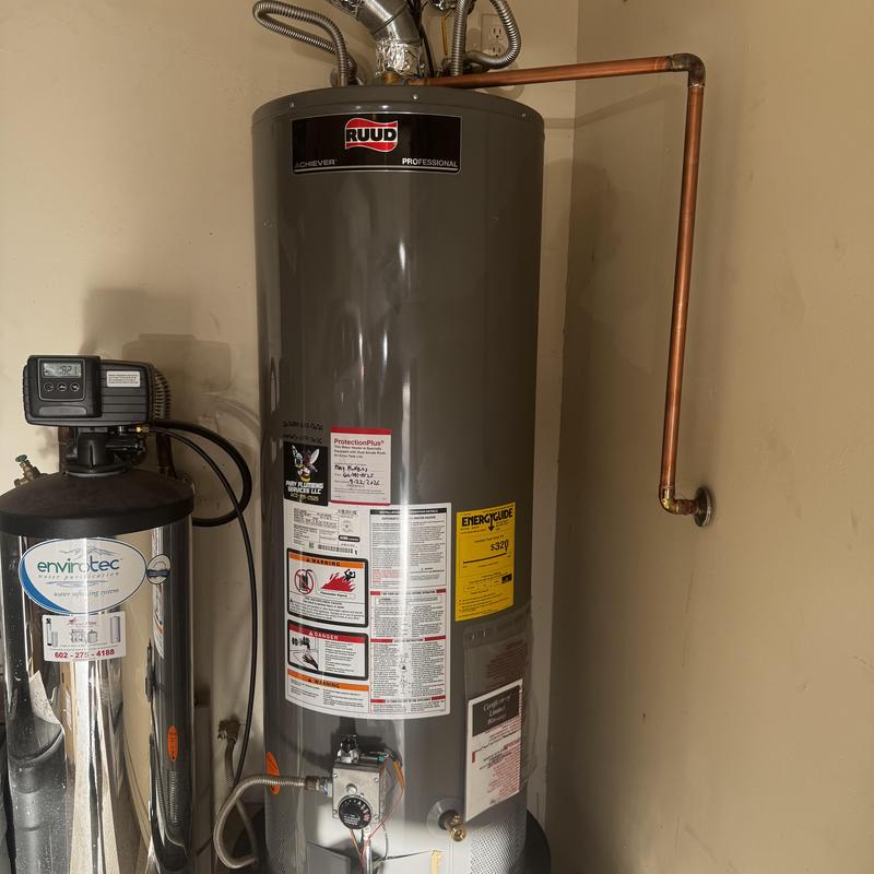 Gas water heater and water softener installation Gas water heater and water softener installation