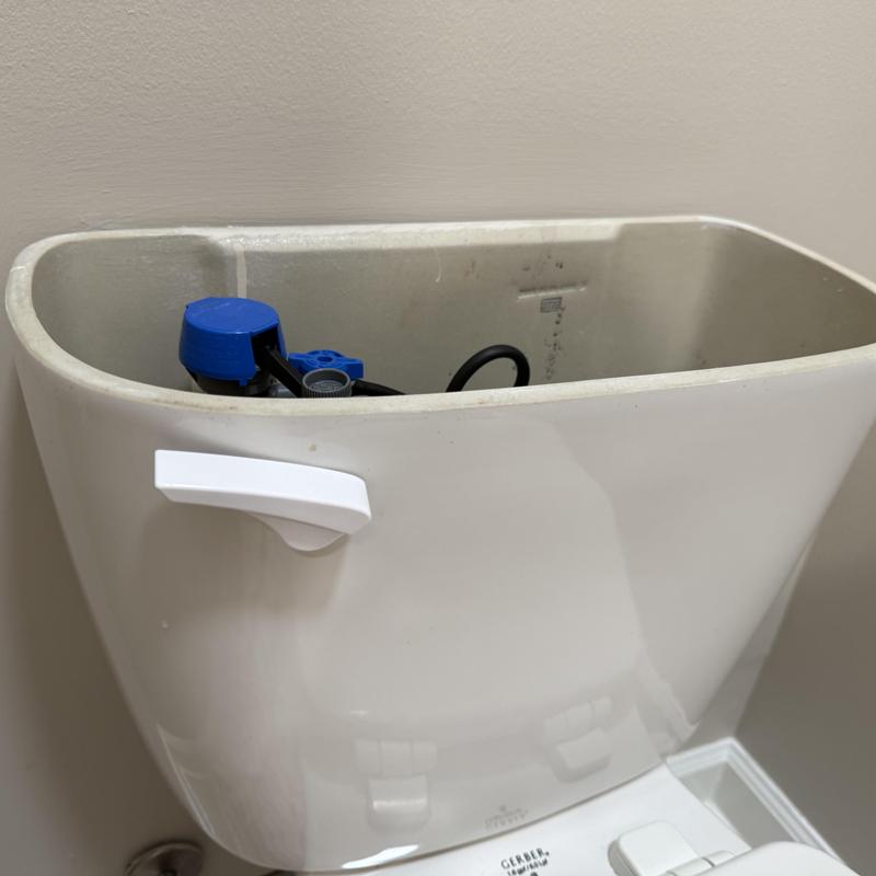 Toilet fill valve and flush handle replacement in tank Toilet fill valve and flush handle replacement in tank