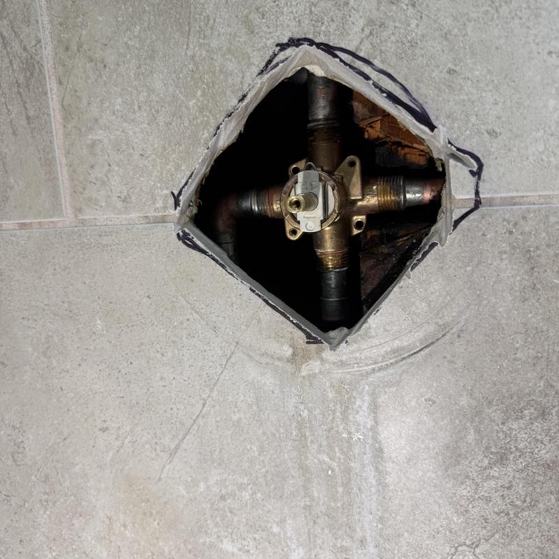Moen shower valve installation behind tile wall