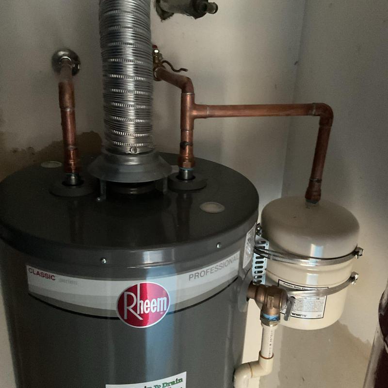 Rheem 40 gallon liquid propane water heater installation