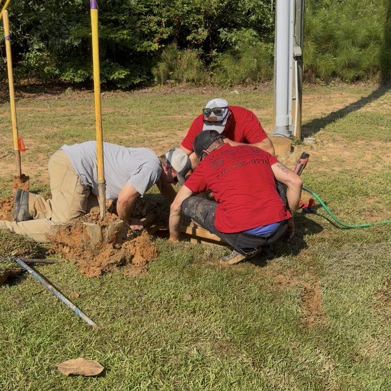 Water main line directional boring at church grounds