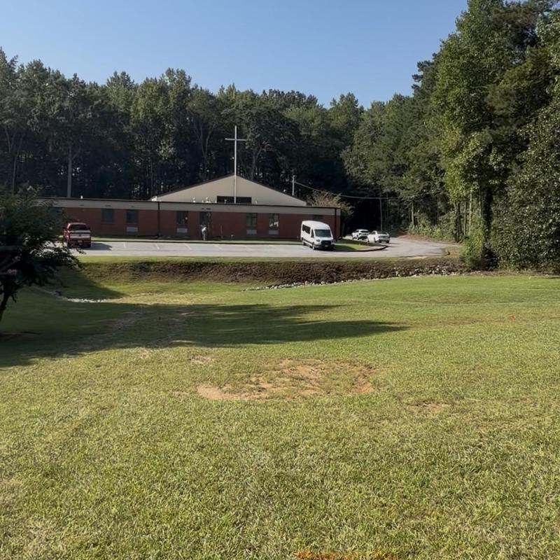 Main water line directional boring at church exterior