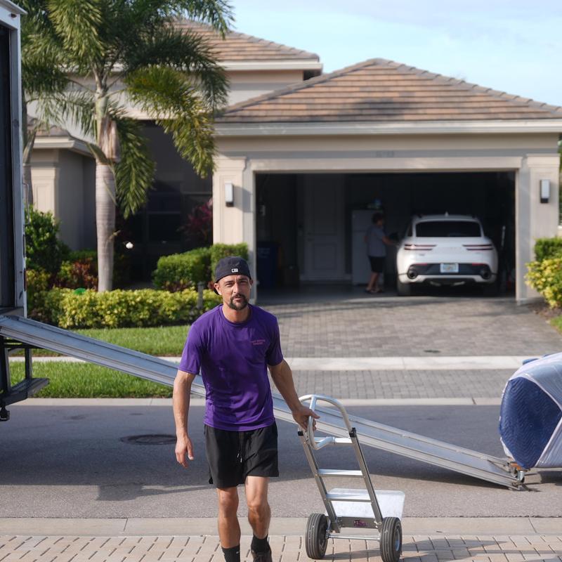 Hand truck used during residential moving in Fort Myers