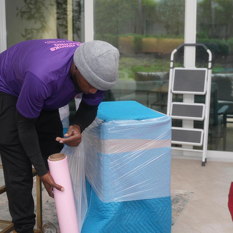 Furniture wrapping and packaging for local move