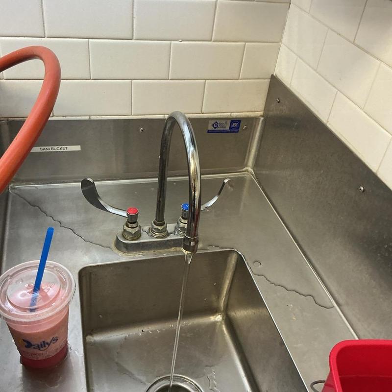 Commercial kitchen hand-wash sink faucet dripping repair Commercial kitchen hand-wash sink faucet dripping repair