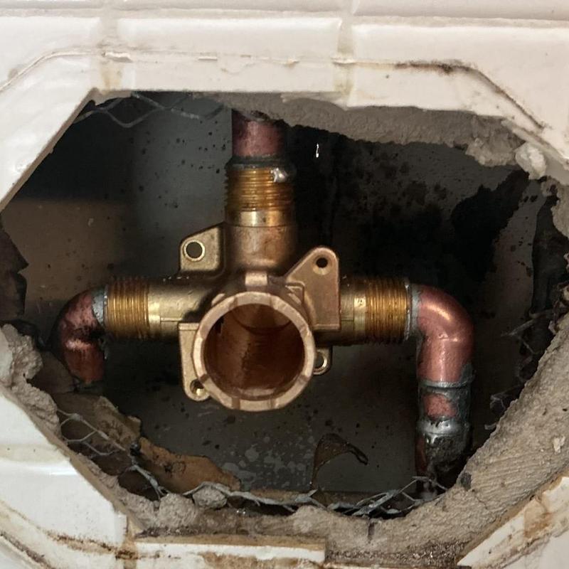 Moen Posi-Temp shower valve installation cavity