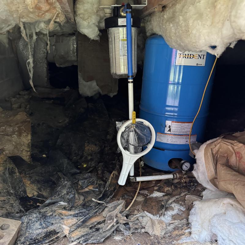 Single canister whole house water filter installation