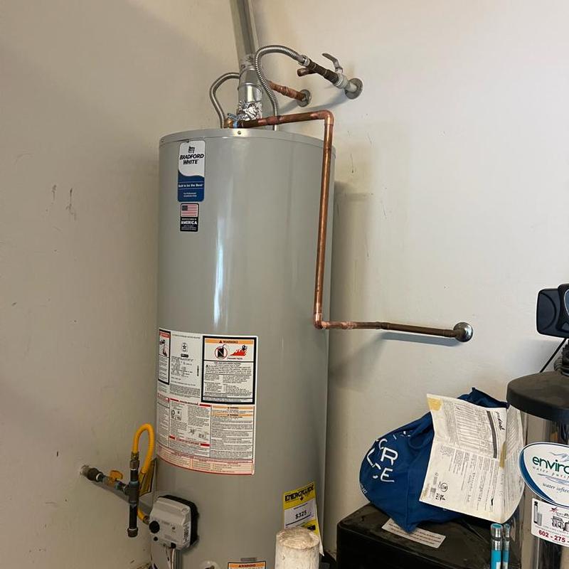 Bradford White 50-gallon gas water heater installation