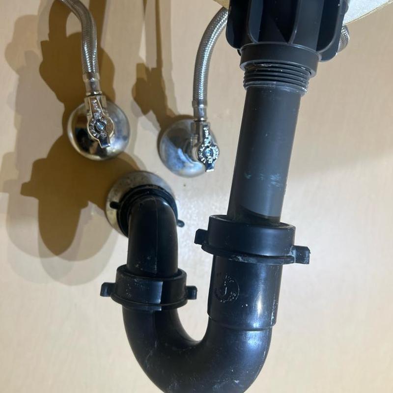 Bathroom sink drain and angle stops installation