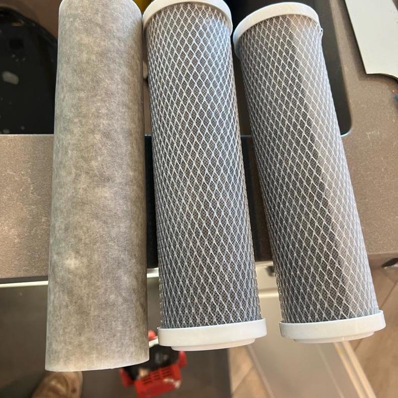 Five-stage RO water filter cartridges replaced