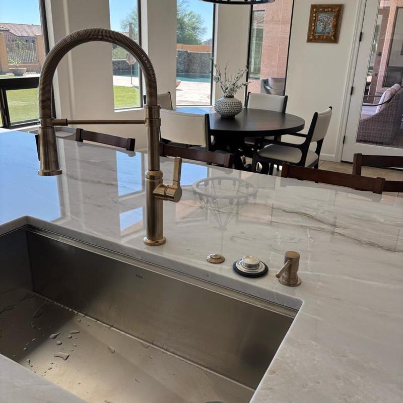 Delta kitchen faucet with soap dispenser and air switch