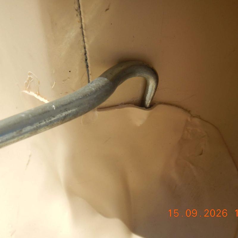 Metal roofing membrane with hooked fastener detail Metal roofing membrane with hooked fastener detail