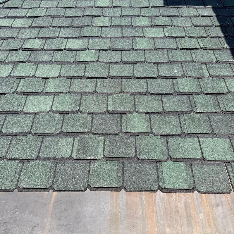 Asphalt shingle roof with hail damage inspection Asphalt shingle roof with hail damage inspection