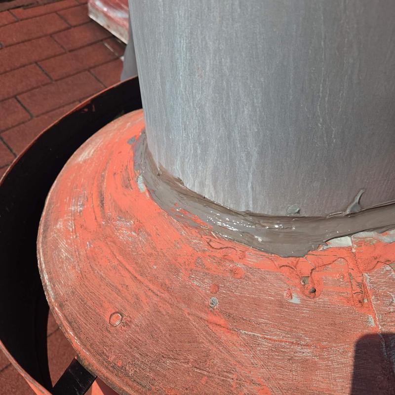 Roof pipe flashing with sealant and metal base Roof pipe flashing with sealant and metal base