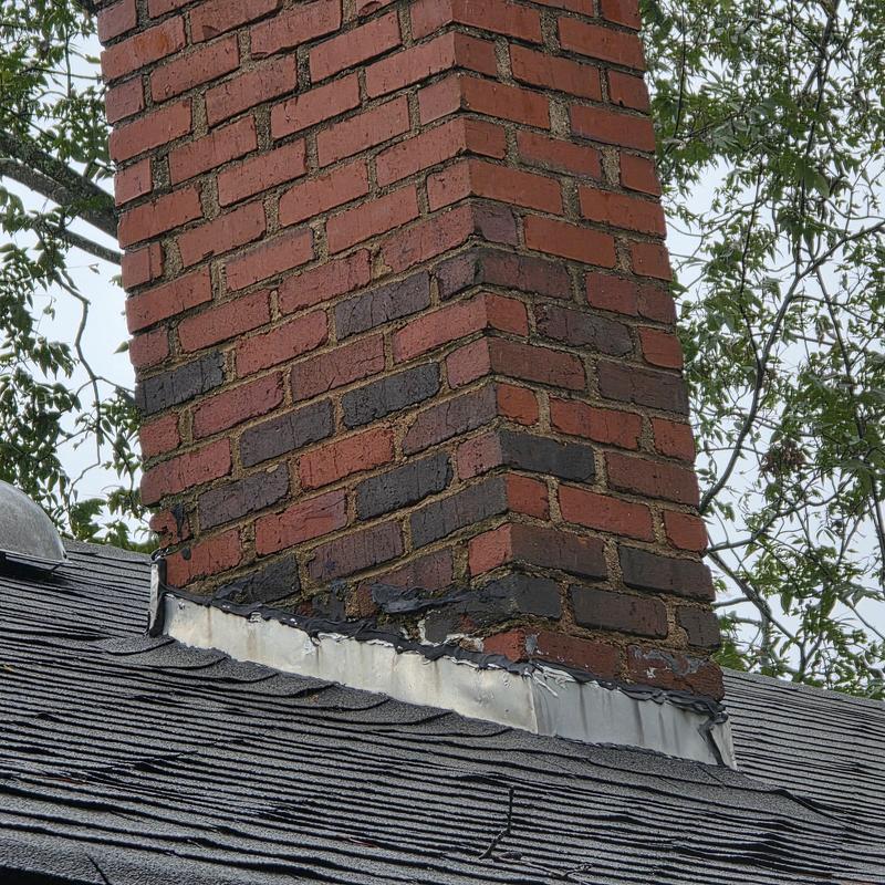 Chimney flashing and shingle roof leak inspection Chimney flashing and shingle roof leak inspection