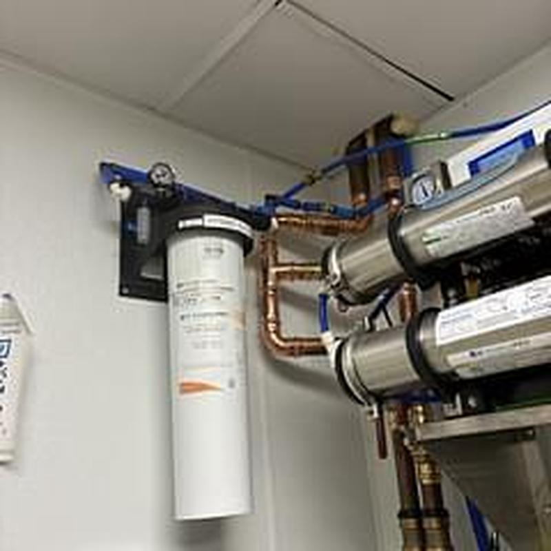 Filtered water system bypass installation with gauges