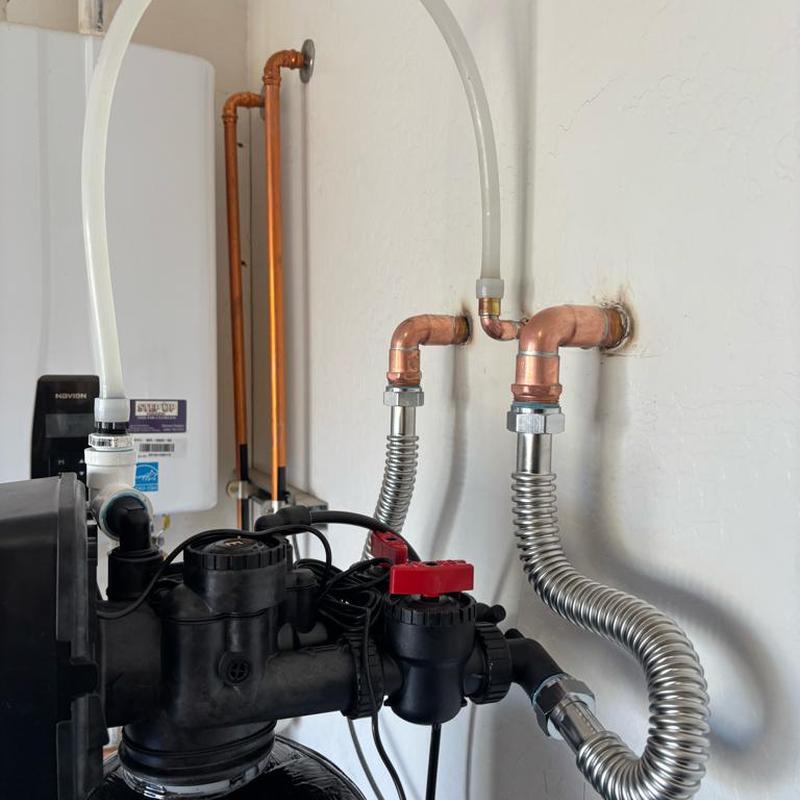 Green Titan 1000 water softener installation plumbing setup