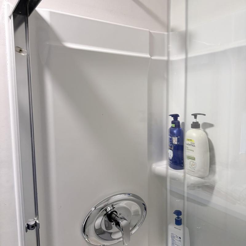 Moen shower valve with chrome trim and lever handle Moen shower valve with chrome trim and lever handle