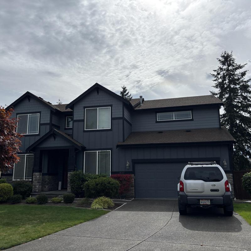 Asphalt shingle roof on two-story house in Hayden, ID