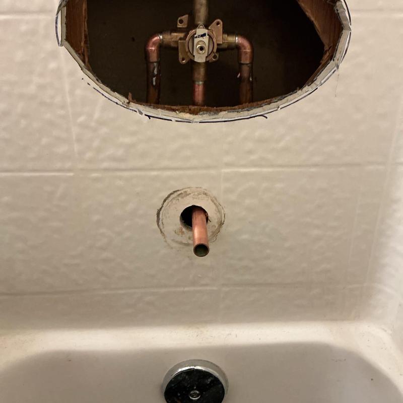 Moen Posi-Temp shower valve and copper piping installation
