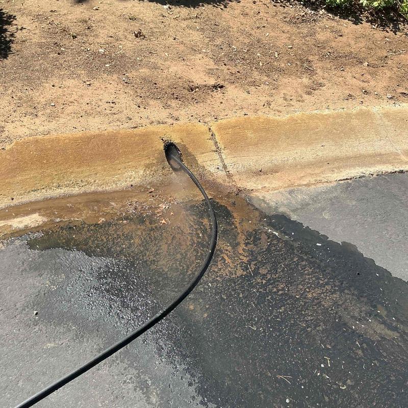 Backyard area drain hydro-jet cleaning service