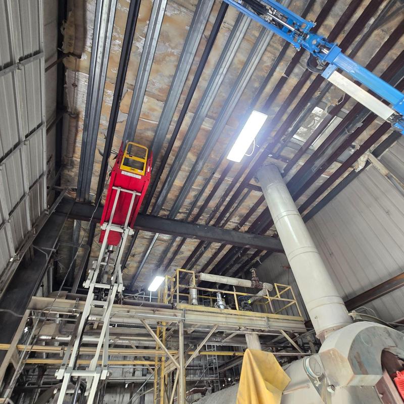 Boiler Room 5 roof insulation and structural framing Boiler Room 5 roof insulation and structural framing