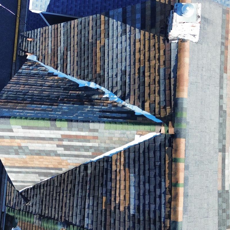 Architectural shingle roof with chimney flashing issues Architectural shingle roof with chimney flashing issues