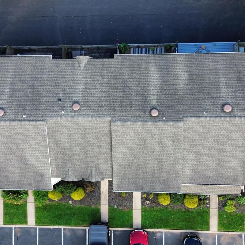 Roof shingles water leak and tar patch attempts, condo roof Roof shingles water leak and tar patch attempts, condo roof
