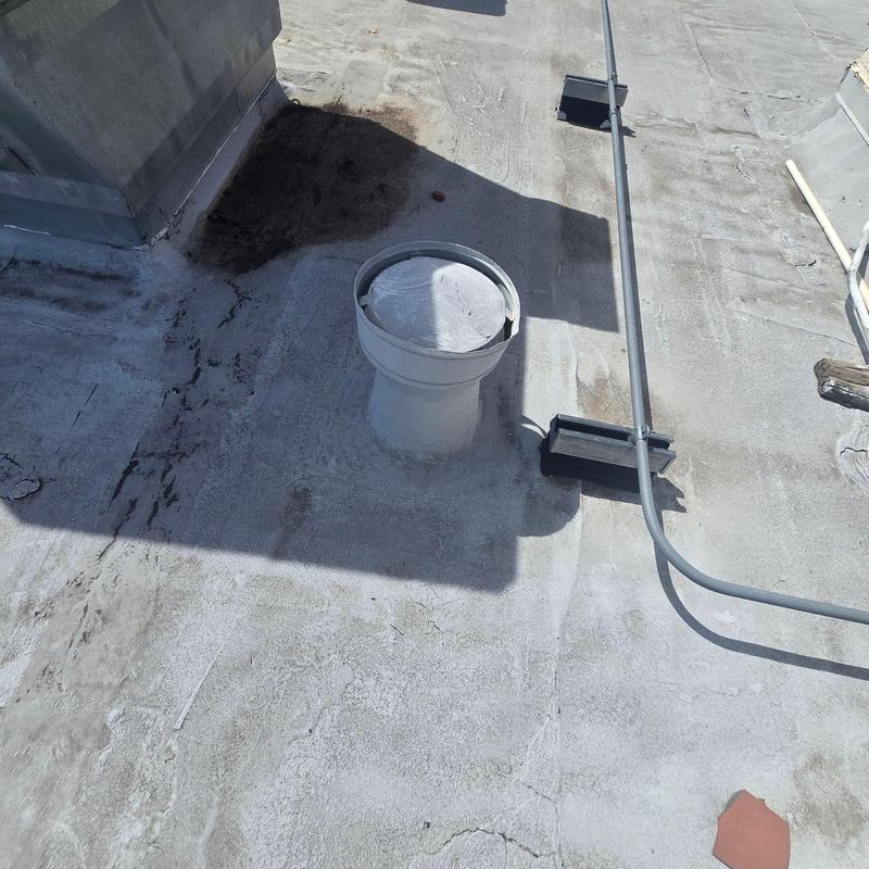 Commercial roof vent pipe and surrounding membrane inspection Commercial roof vent pipe and surrounding membrane inspection