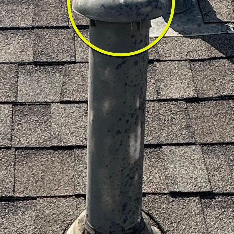 Roof vent pipe flashing and shingle roof condition Roof vent pipe flashing and shingle roof condition