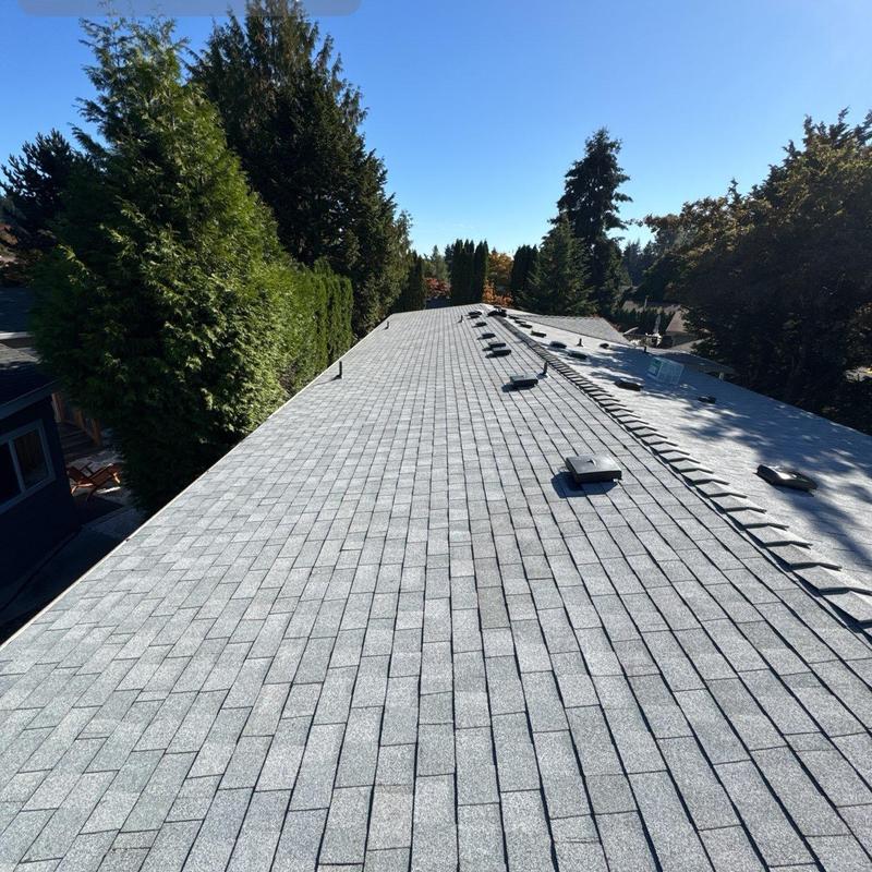Asphalt shingle roof replacement with vents in Bothell