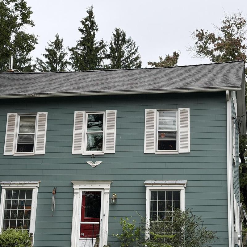 GAF Timberline HDZ shingle roof on two-story house GAF Timberline HDZ shingle roof on two-story house