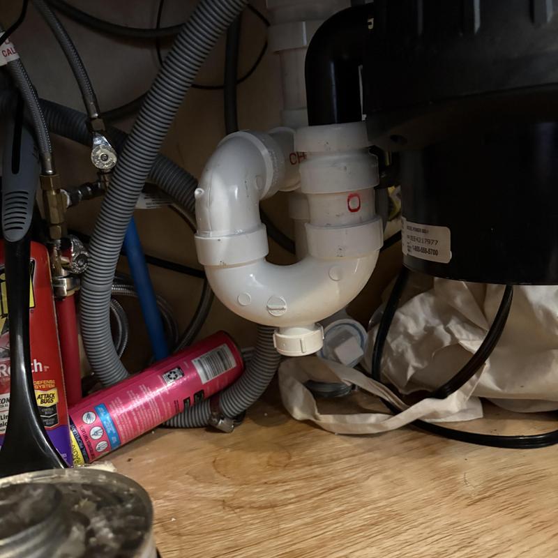 PVC kitchen sink drain pipe with transition clamp and valve PVC kitchen sink drain pipe with transition clamp and valve