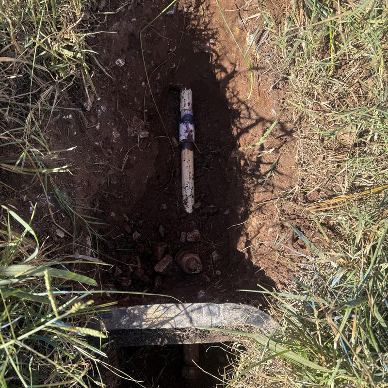 Water pressure regulator and check valve installation in ground Water pressure regulator and check valve installation in ground