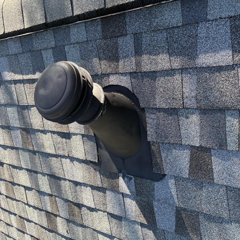 Roof vent pipe with new GAF Timberline HDZ shingles Roof vent pipe with new GAF Timberline HDZ shingles